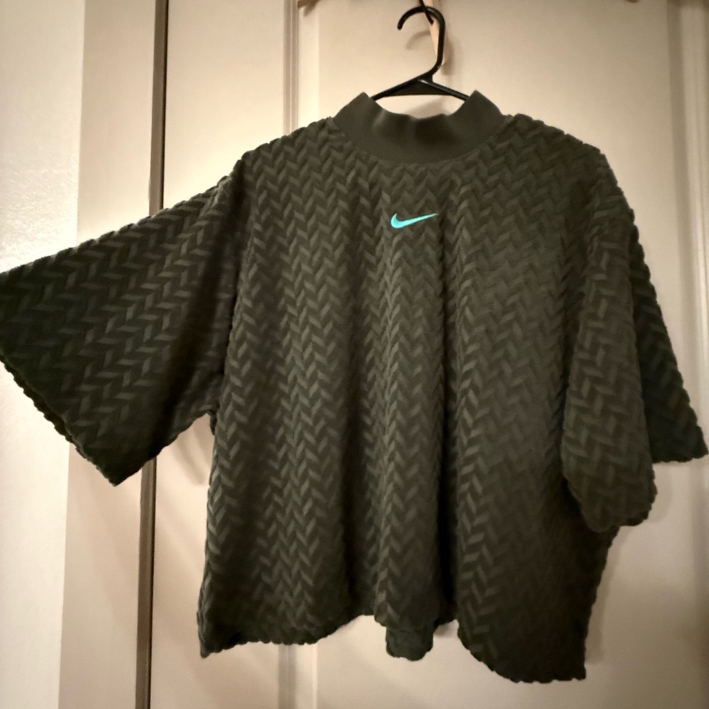 Nike Dark Green Patterned Sweatshirt